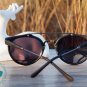 AVIATOR CAT EYE SUNGLASSES - VINTAGE RETRO INSPIRED EYEWEAR (Matte Black)