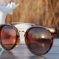 AVIATOR CAT EYE SUNGLASSES - VINTAGE RETRO INSPIRED EYEWEAR (Tortoise)