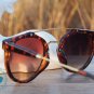 AVIATOR CAT EYE SUNGLASSES - VINTAGE RETRO INSPIRED EYEWEAR (Tortoise)