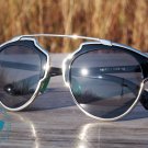 AVIATOR CAT EYE SUNGLASSES - VINTAGE RETRO INSPIRED EYEWEAR (Black)