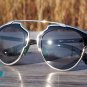 AVIATOR CAT EYE SUNGLASSES - VINTAGE RETRO INSPIRED EYEWEAR (Black)