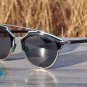 AVIATOR CAT EYE SUNGLASSES - VINTAGE RETRO INSPIRED EYEWEAR (Black)