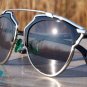 AVIATOR CAT EYE SUNGLASSES - VINTAGE RETRO INSPIRED EYEWEAR (Black)