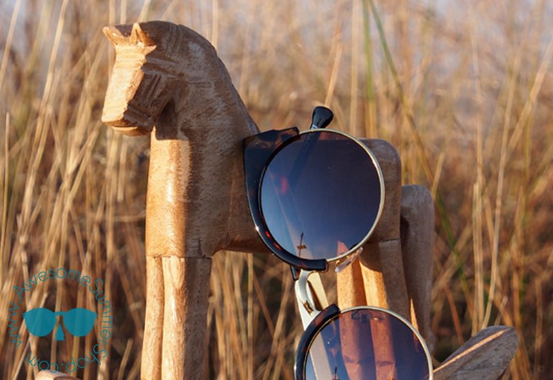 CAT EYE SUNGLASSES - VINTAGE INSPIRED CIRCLE ROUND EYEWEAR (Tortoise)