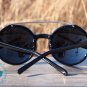 ROUND RETRO SUNGLASSES - VINTAGE INSPIRED CIRCLE EYEWEAR (Black)