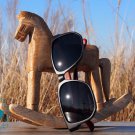 WOOD SUNGLASSES - ECO FRIENDLY FASHION AVIATOR EYEWEAR (Matte Black)