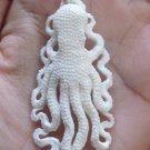 Bali Pendant Necklace OCTOPUS F/r Buffalo Bone Carving w/ Silver Bail 925 #r405