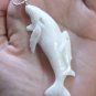 Bali Pendant Necklace Whale Group F/r Buffalo Bone Carving w/ Silver Bail 925 #r404