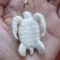 Bali Pendant Necklace TURTLE Double Side F/r Buffalo Bone Carving w/ Silver Bail 925 #r403