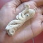 Bali Pendant Necklace OCTOPUS F/r Deer Antler Carving w/ Silver Bail 925 #r402