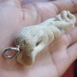 Bali Pendant Necklace OCTOPUS F/r Deer Antler Carving w/ Silver Bail 925 #r402