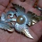 Pendant Necklace Beauty  Flower WHITE Mabe Pearl Mother Sea Shell Carving With Silver Bail 925