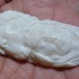 Bali Pendant Necklace Indian Face Eagle & Bear F/r Buffalo Bone Carving w/ Silver Bail 925_q705