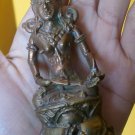 Antique ! Vintage Vishnu Wishnu Budha Hindu God From Bronze Statue 95gram Table Decor #r383