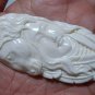 Bali Pendant Necklace Indian Girl Horse Goddes From Buffalo Bone Carving With Silver Bail 925_q658