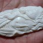 Bali Pendant Necklace Indian Girl Horse Goddes From Buffalo Bone Carving With Silver Bail 925_q658