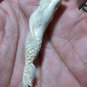 Bali Pendant Necklace Nude Mermaid From Deer Antler Carving w/ Silver Bail 925_q660