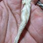 Bali Pendant Necklace Nude Mermaid From Deer Antler Carving w/ Silver Bail 925_q660