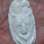Bali Pendant Necklace Eagle & Beast Were Wolf From Buffalo Bone Carving With Silver Bail 925_q654