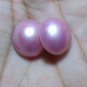 100% Genuine ! 2 PCS Indonesia BALI Mabe Pearl Half Pearl Cabochon South Sea Lustrous PINK 1mm_k3