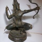 Vintage ! ARJUNA Wayang Java MAHABHARATA Archery Old Bronze Statue Table Decor#r308