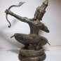 Vintage ! ARJUNA Wayang Java MAHABHARATA Archery Old Bronze Statue Table Decor #r307