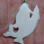 Bali Pendant Necklace Nude Mermaid & DOLPHIN From Buffalo Bone Carving With Silver Bail 925 #r303