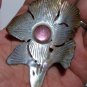 Bali Pendant Necklace Plants Flower PINK Mabe Pearl Mother Sea Shell Carving With Silver Bail 925