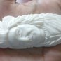 Bali Pendant Necklace INDIAN FACE Old From Buffalo Bone Carving With Silver Bail 925 #r171