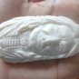 Bali Pendant Necklace INDIAN FACE Old From Buffalo Bone Carving With Silver Bail 925 #r169