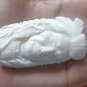 Bali Pendant Necklace INDIAN FACE Old From Buffalo Bone Carving With Silver Bail 925 #r168
