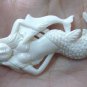 Bali Pendant Necklace Beauty Mermaid & Dolphin From Buffalo Bone Carving w/ Silver Bail 925_r152