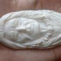 Bali Pendant Necklace INDIAN FACE From Buffalo Bone Carving With Silver Bail 925 #r150