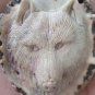 Bali Pendant Necklace WOLF HEAD From Deer Antler Carving w/ Silver Bail 925_r124