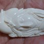 Bali Pendant Necklace INDIAN GIRL & DOLPHIN From Buffalo Bone Carving With Silver Bail 925 #q989