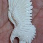 Bali Pendant Necklace Flying Eagle From Buffalo Bone Carving With Silver Bail 925 #q992
