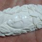 Bali Pendant Girl Butterfly Flower Goddes From Buffalo Bone Carving With Silver 925 #q338