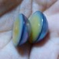 100% Genuine ! 2 PCS Mabe Pearl Half Pearl Cabochon South Sea Lustrous BLUE 15mm_q842