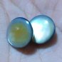 100% Genuine ! 2 PCS Mabe Pearl Half Pearl Cabochon South Sea Lustrous BLUE 15mm_q842
