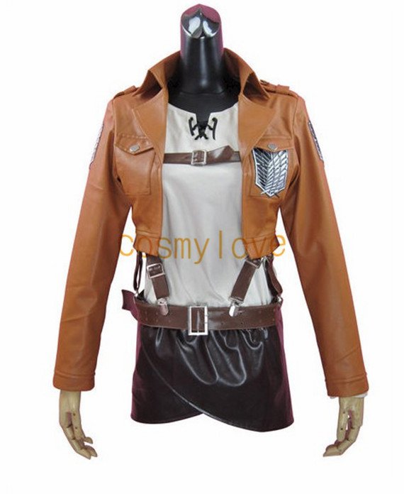 Free Shipping Attack on Titan Mikasa Ackermann Shingeki no Kyojin Armin Arlert Cosplay Costume