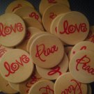 Peace Love Wooden Tokens (set of 4)