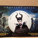 MALEFICENT MOVIE ANGELINA JOLIE Disney VILLAINOUS Side promo Button Pin DLR WDW
