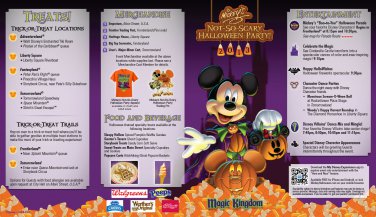 Mickey's not so scary Party 2013 Map