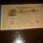GERMAN 1000 MARK Circulated 1910 REICHSBANKNOTE BANKNOTE GERMANY Nr6389539H