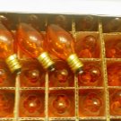 25 Transparent Amber C7 5watt Christmas Light Bulbs Vintage Style New in Box
