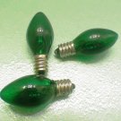 25 Transparent Green C7 7watt Christmas Light Bulbs Vintage Style New in Box
