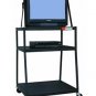 Buhl Wide-Body AV Media Cart w/ Electric Power Surge Protection 25' Cord WC44E-5