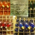 Qty 25 C7 Christmas Lights Replacement Bulbs Transparent Red Green Clear Amber
