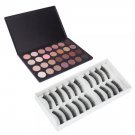 28 Color Eyeshadow Palette and 10 Pairs False Eyelash Makeup Set