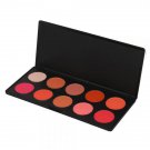 New 10 Color Cosmetic Makeup Shining Blush Powder Palette